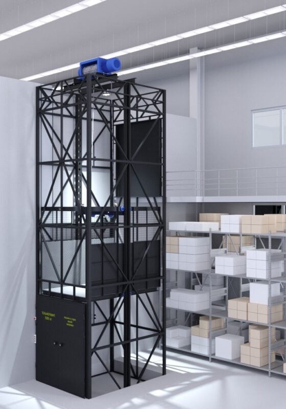 thang nâng hàng 2000kg